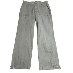 FLYLOW Portola Pants Womens Size 12 Gray Green Cotton Stretch Travel Hiking